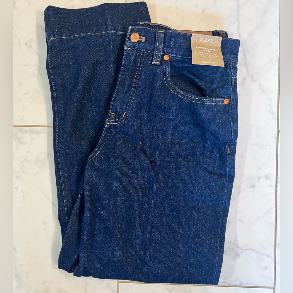 NWT Madewell Petite Superwide Jeans